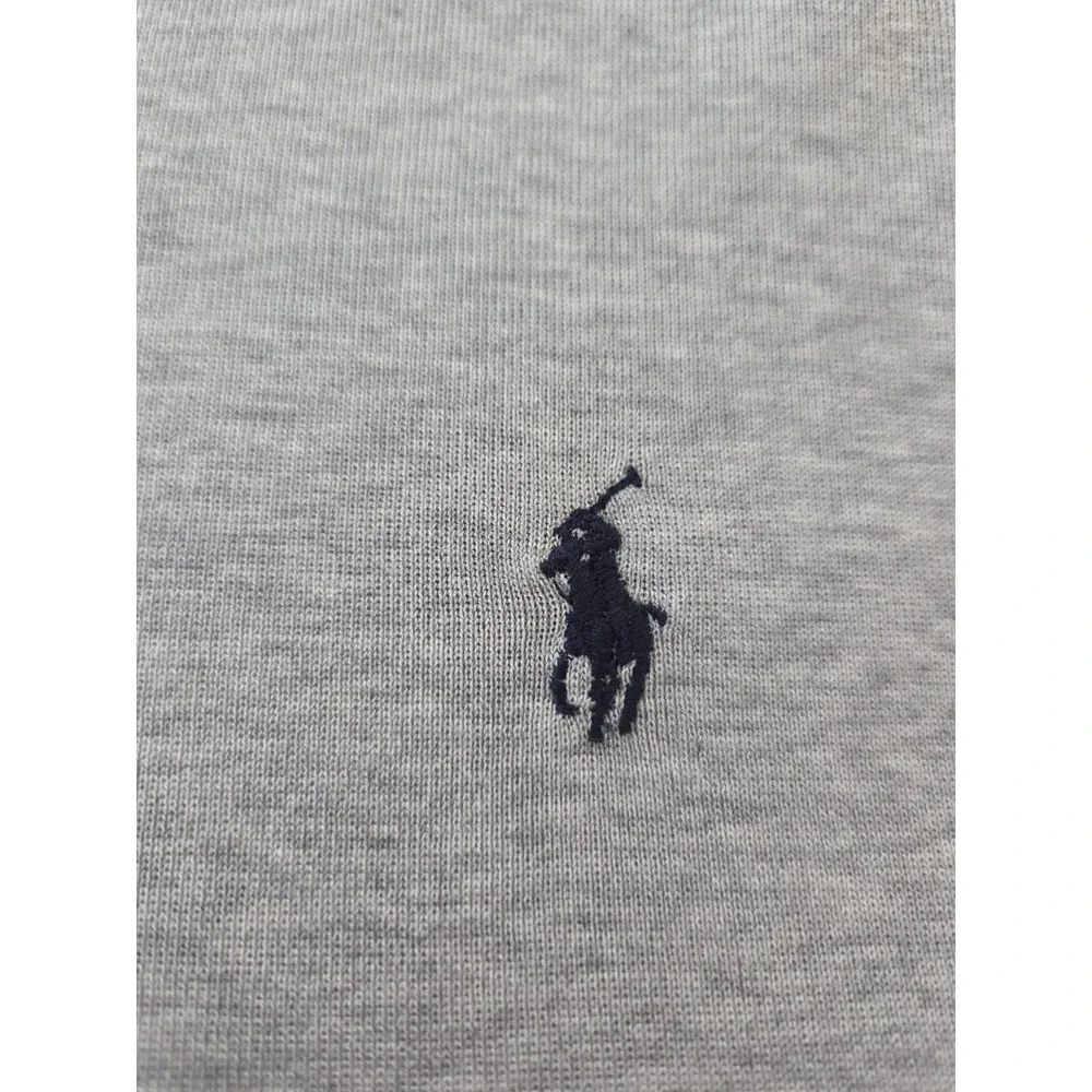 Ralph Lauren Long Sleeve Polo Shirt‎ 2xl Soft Heathered Light Grey Blue Pony